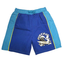 Load image into Gallery viewer, Boys The Simpson Navy &amp; Blue Surf&#39;s Up Swimming Shorts
