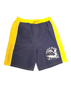 Boys The Simpson Black & Yellow Surf's Up Swimming Shorts