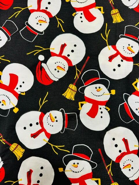 Girls Black Multi Penguin Santa Claus Long Sleeve Swing Christmas Dress