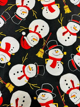 Load image into Gallery viewer, Girls Black Multi Penguin Santa Claus Long Sleeve Swing Christmas Dress
