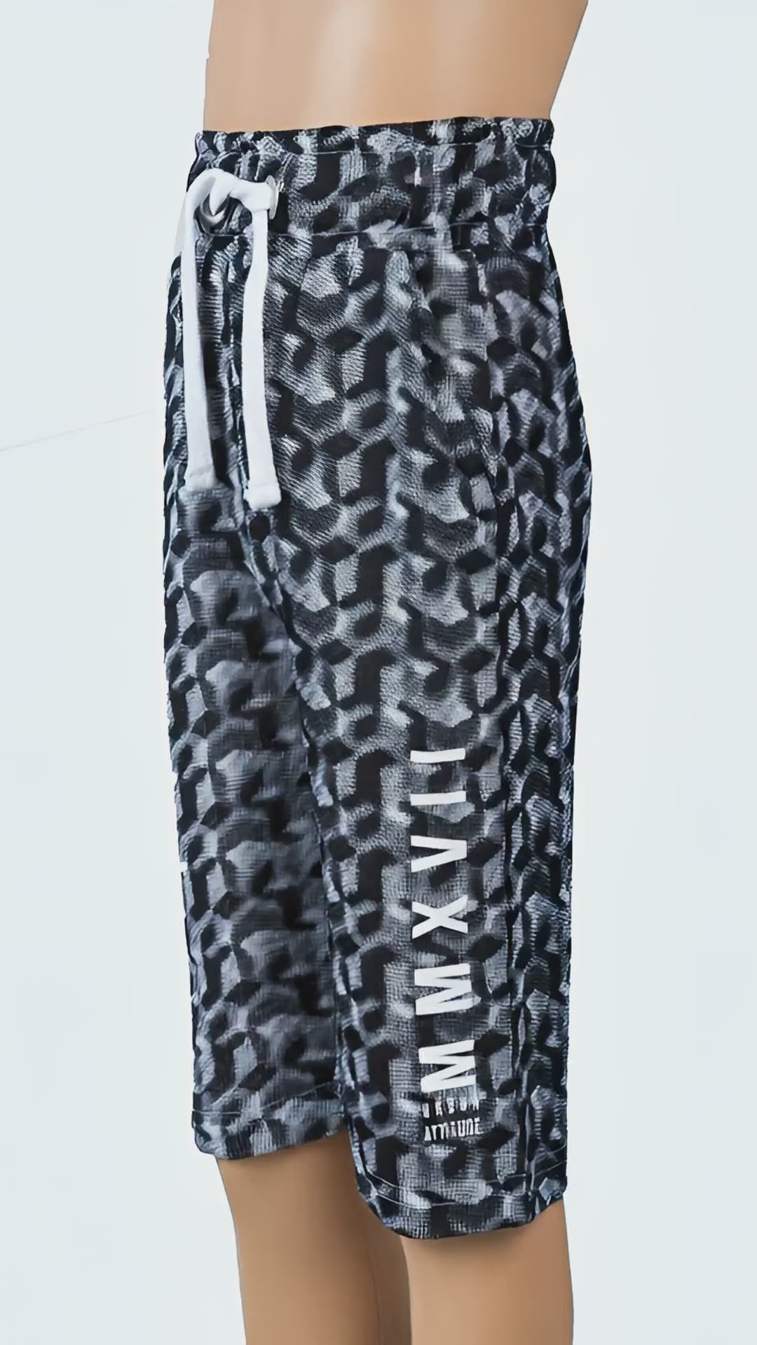 Urban Outlaws Black & White Bermuda Shorts