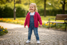 Load image into Gallery viewer, Girls Cerise Soft Knitted Button Down Long Sleeve Cardigan
