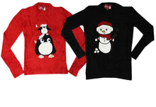 Load image into Gallery viewer, Girls Soft Fluffy Snowman Embroidery Long Sleeve Christmas Jumper
