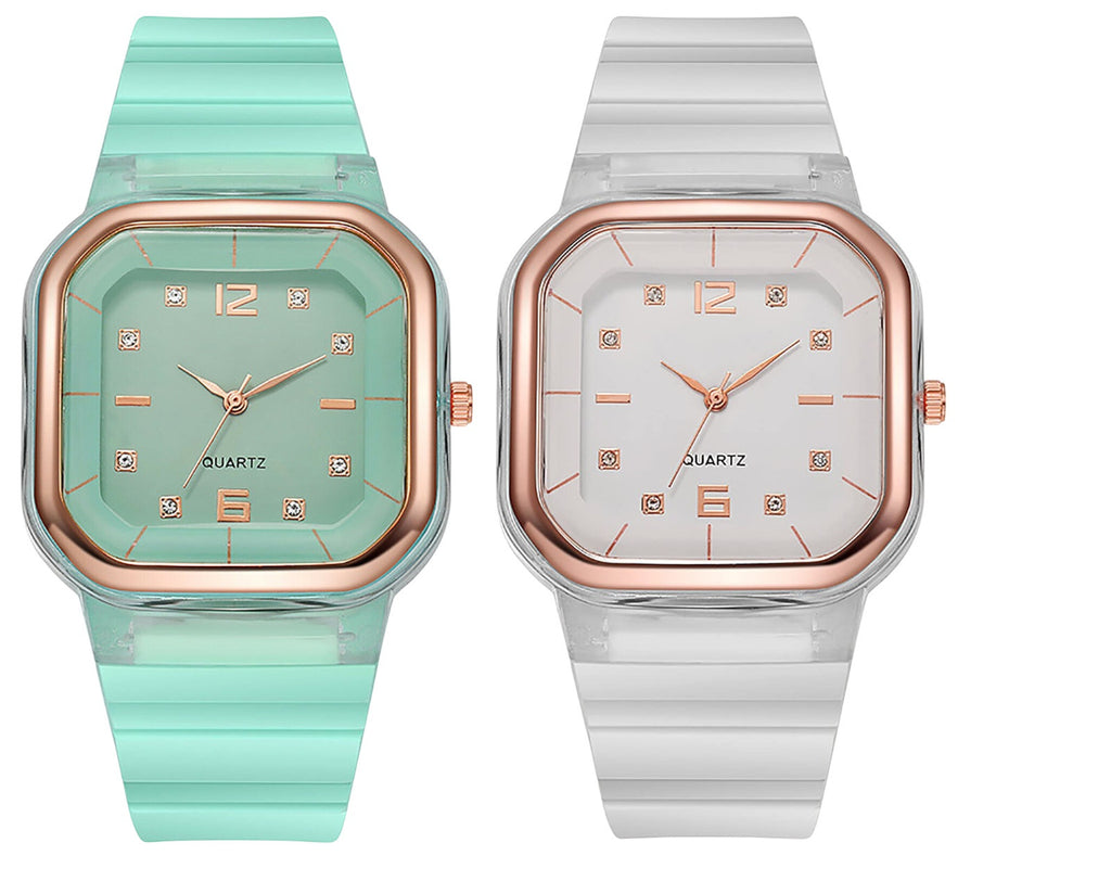 Unisex Minimalist With Dial Quartz Silicone Strap Adult Student Fashion Watches