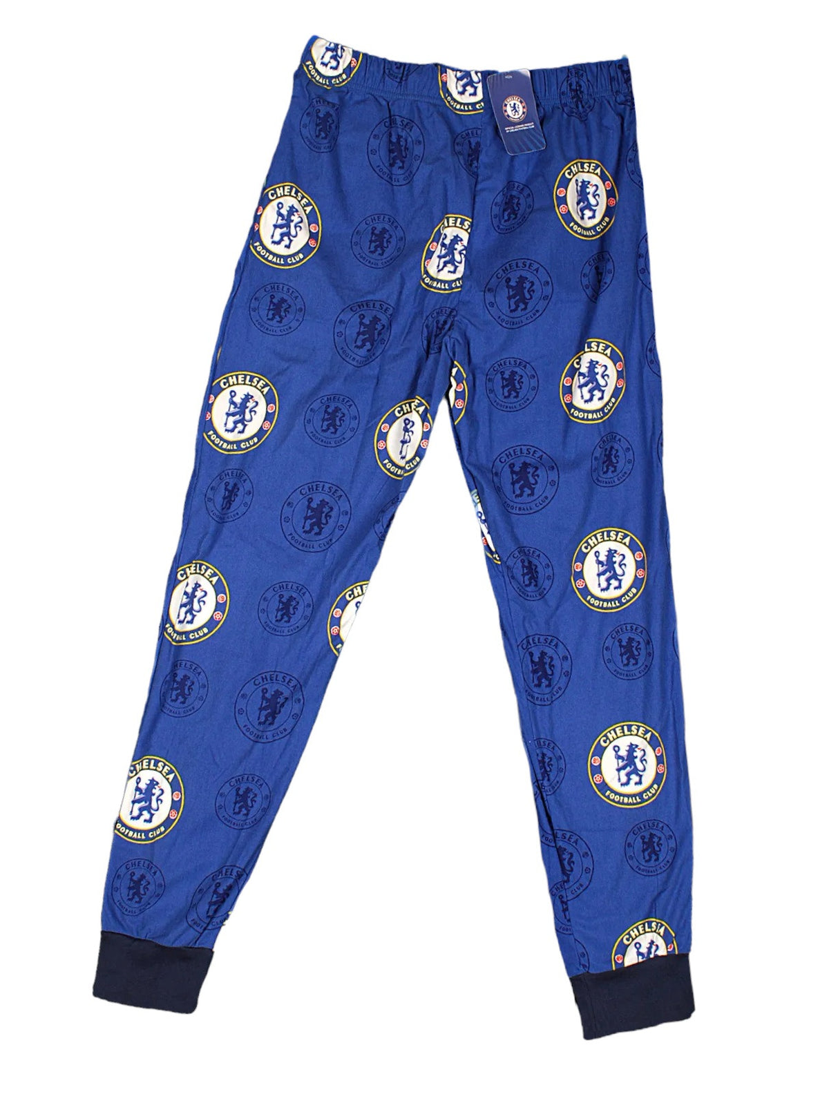 Mens Chelsea FC Football Cotton Pyjamas Top & Bottom Loungewear