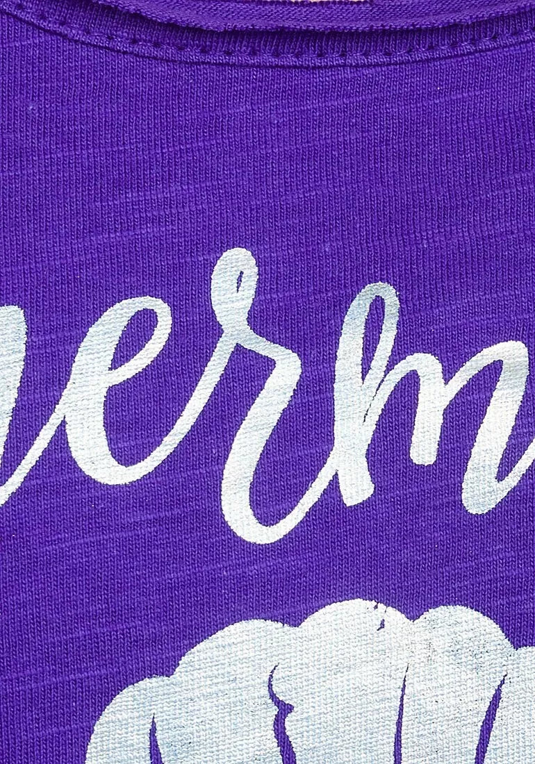 Girls Minoti Purple Mermaid off Duty Print Elasticated Waist Sleeveless Playsuit