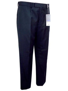 Mens Jack Reid Black Thin Stripes Regular Fit Flat Front Tailored Smart Trouser