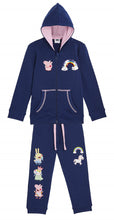 Load image into Gallery viewer, Girls Peppa Pig Navy Blue Unicorn Sequin Tracksuit
