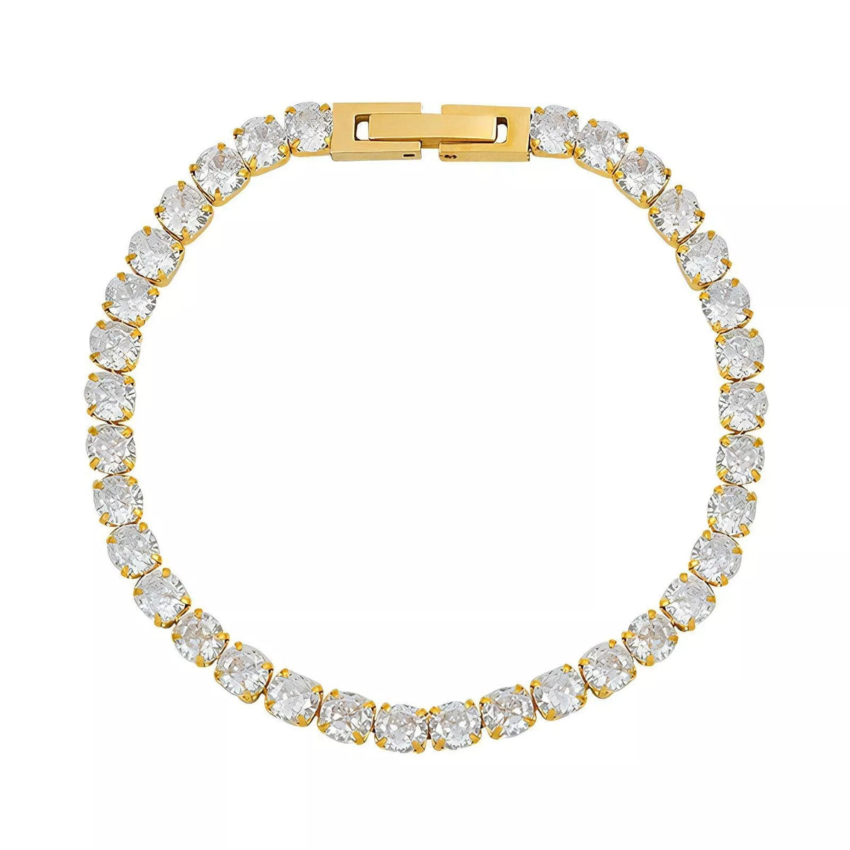 Ladies 18k Gold Plated Heart Butterfly Stainless Steel Bracelet