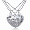 Unisex 3 Best Friends Forever Three Part Friendship BFF Necklace