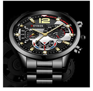 Mens Luxury Luminous Dial Quartz Wrist Stainless Steel Scratch Resistance Watch