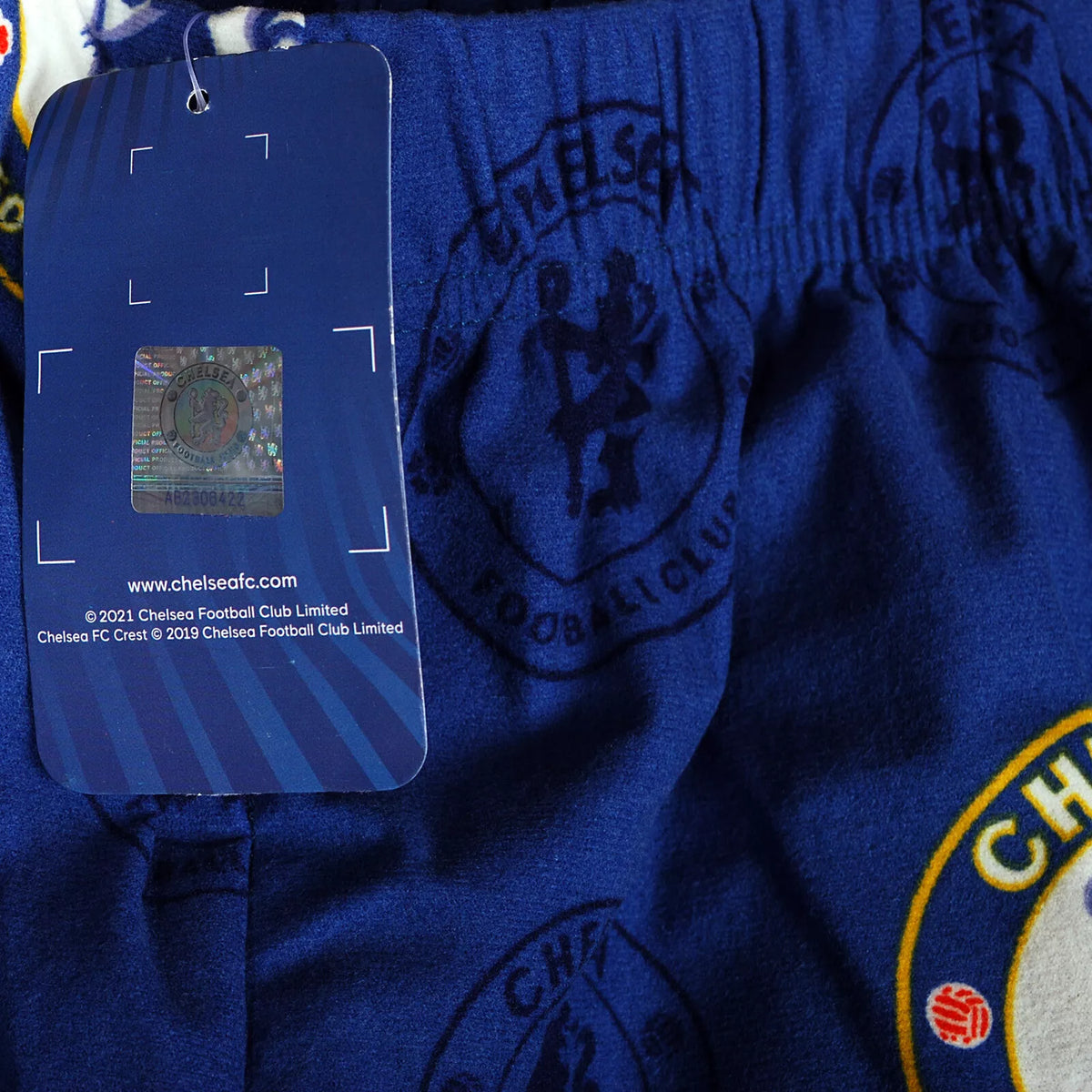 Mens Chelsea FC Football Cotton Pyjamas Top & Bottom Loungewear