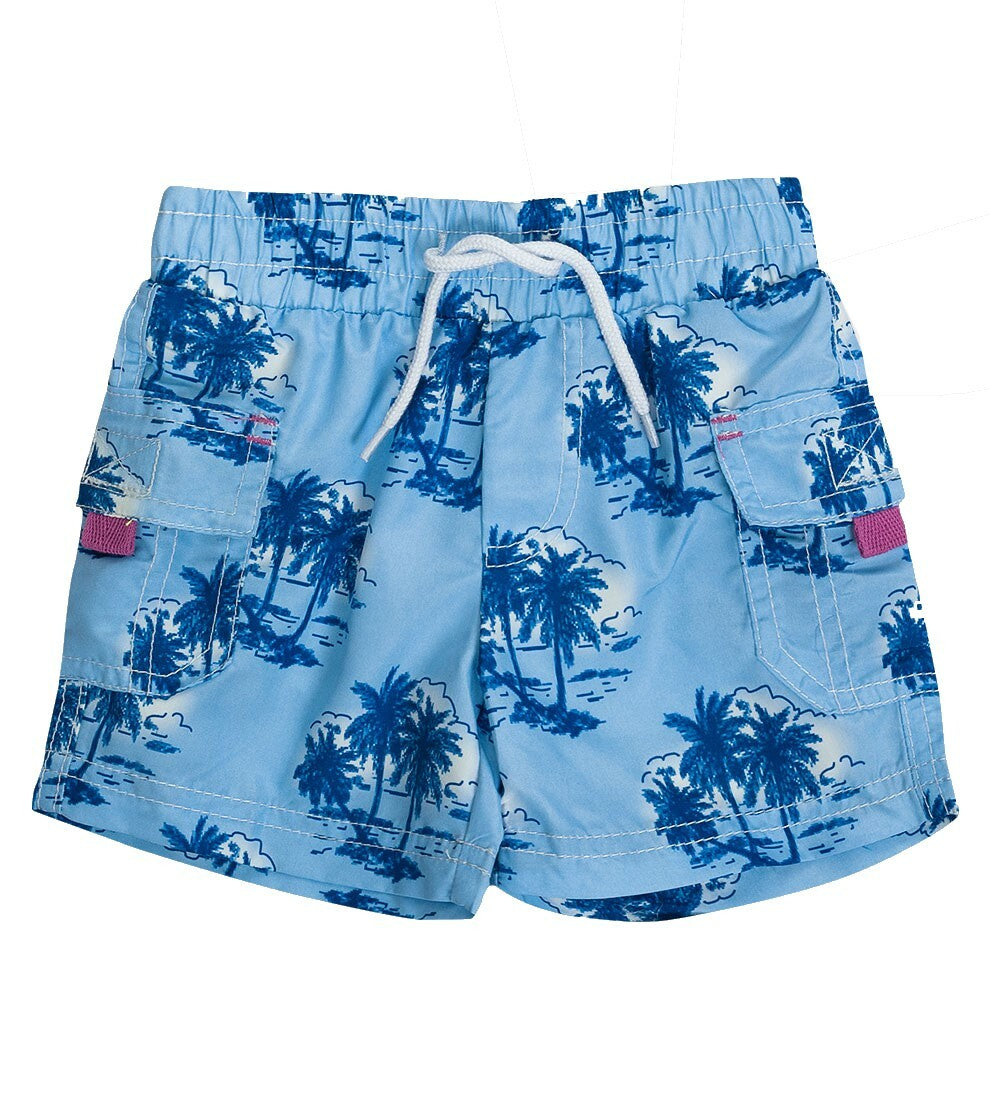 Boys Toddlers Minoti Palm Tree Print Surf Beach Swimming Shorts