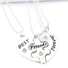 Load image into Gallery viewer, Unisex 3 Best Friends Forever Three Part Friendship BFF Necklace
