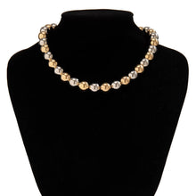 Load image into Gallery viewer, Ladies Elegant Gold Silver Two Tone Ball Bead Bracelet &amp; Choker
