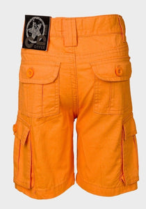 Boys Copper Denim Orange Combat Cargo Summer Holiday Shorts