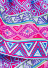 Load image into Gallery viewer, Girls Minoti Pink &amp; Purple Aztec Print Bikini 2 Piece Swimming Costumes
