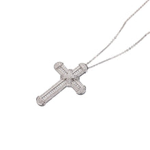Load image into Gallery viewer, Unisex 925 Sterling Silver Cross Crystal Pendant &amp; Chain
