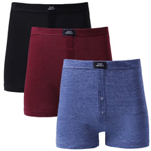 Load image into Gallery viewer, Mens Boxers High Impact Cotton Blend Underwear 3 Pack Briefs Trunks
