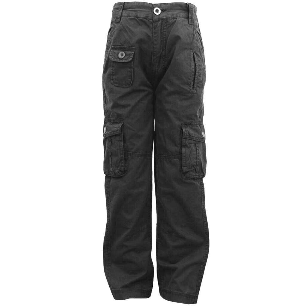 Grey Adjustable Waist Combat Cargo Trouser