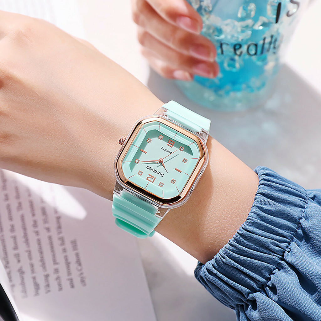 Unisex Minimalist With Dial Quartz Silicone Strap Adult Student Fashion Watches