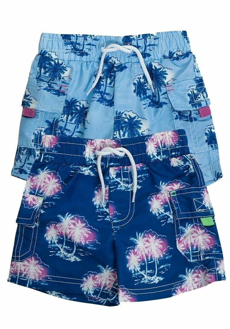 Boys Toddlers Minoti Palm Tree Print Surf Beach Swimming Shorts