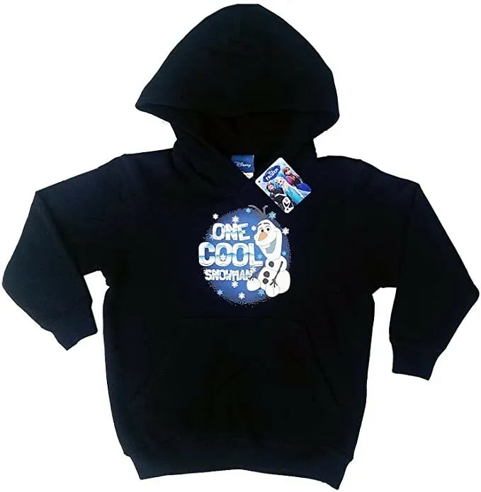 Boys Girls Disney Frozen Olaf Navy One Cool Snowman Hoodie