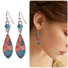 Load image into Gallery viewer, Ladies Acrylic Bohemia Colorful Dangle Geometric Earrings

