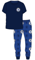 Mens Chelsea FC Football Cotton Pyjamas Top & Bottom Loungewear