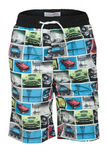Load image into Gallery viewer, Boys Minoti Multicolour Cars Print Swimming Shorts
