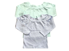 Load image into Gallery viewer, Girls Mint Green Blue Scoop Neck Soft Cotton Rich Longsleeve Top
