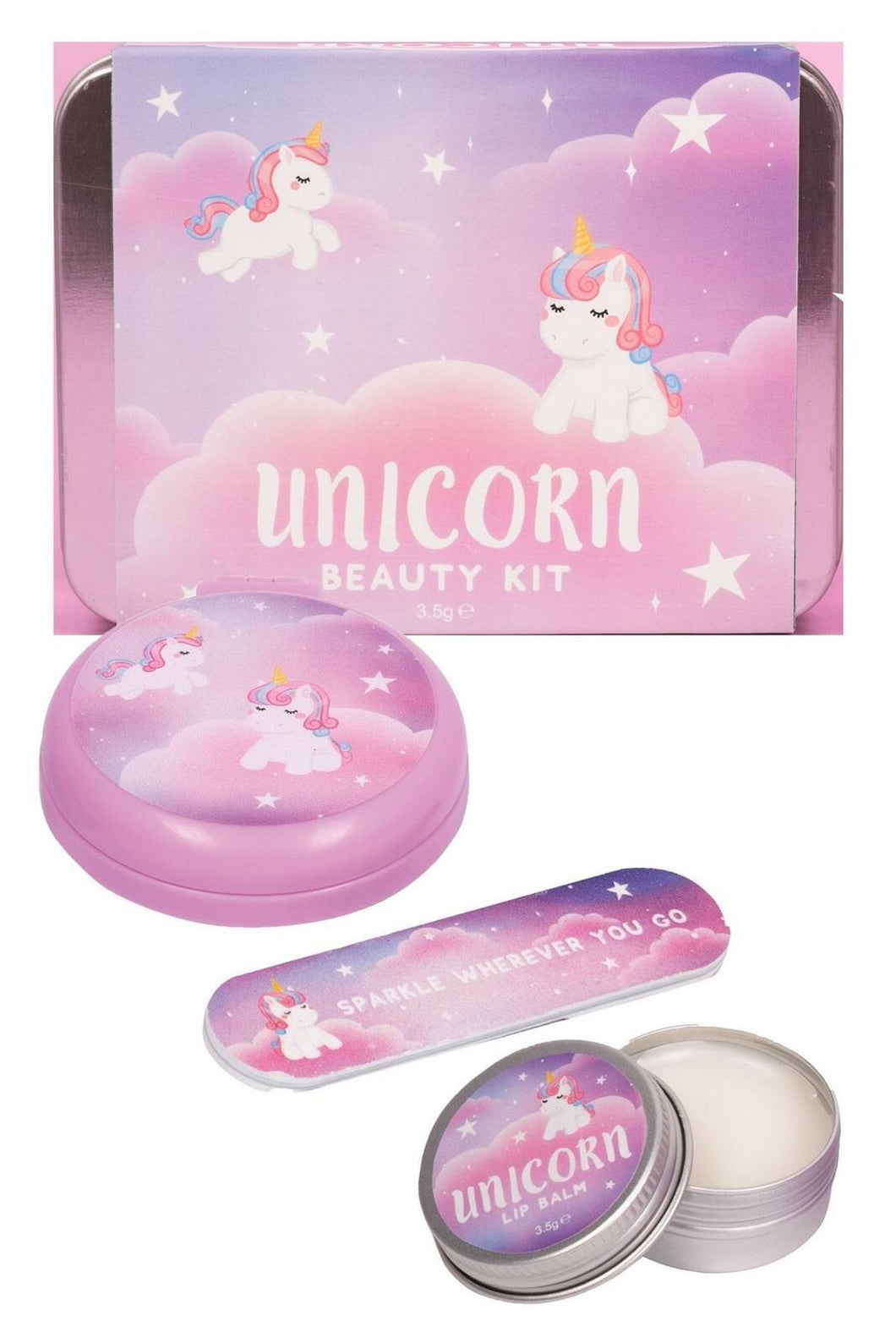 Girls Gifts Fizz Creations Novelty Unicorn Beauty Kit Make Up Accessories Sets