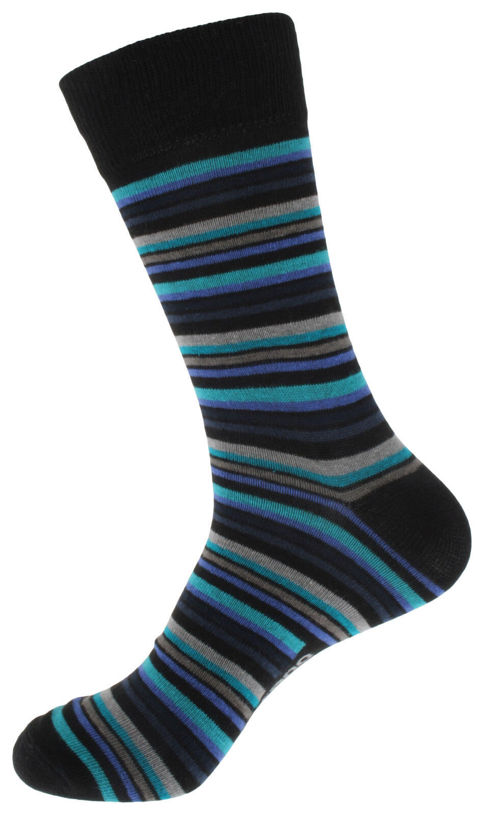 Mens Atano Multi Stripe Designs Cotton Rich 6 Pack Socks