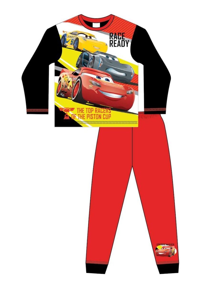 Boys Disney Cars Sublimaton Lightning McQueen Print Longsleeve Pyjamas