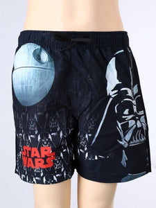 Boys Disney Black Star Wars Beach Bermuda Swimming Shorts