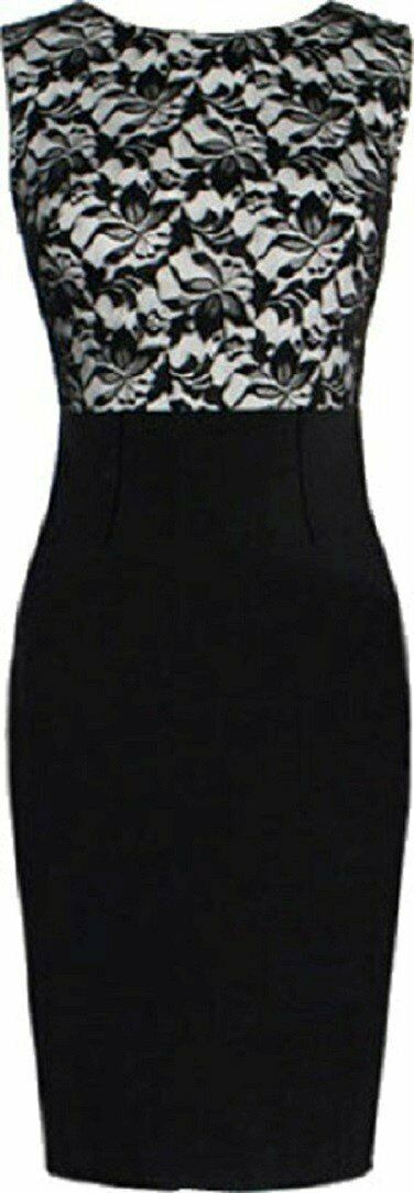 Black Floral Lace Stretchy Sleeveless Bodycon Dress