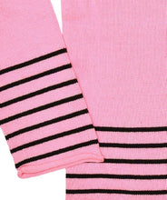 Load image into Gallery viewer, Pink Knitted Stripe Tunic Jumper
