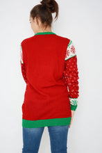 Load image into Gallery viewer, Red Snowflakes Knit Christmas Jumper
