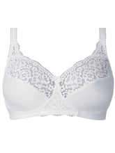 Load image into Gallery viewer, White Cotton Rich Vintage Lace Full Cups Bra
