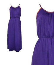 Load image into Gallery viewer, Ladies Womens Purple Angel Eye Strappy Maxi Summer Holiday Dress. UK 8.10.12
