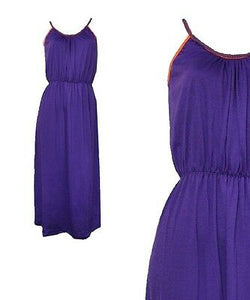 Ladies Womens Purple Angel Eye Strappy Maxi Summer Holiday Dress. UK 8.10.12