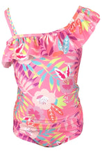 Load image into Gallery viewer, Girls Leaf Tropical Print Strappy 2pce Swimsuit

