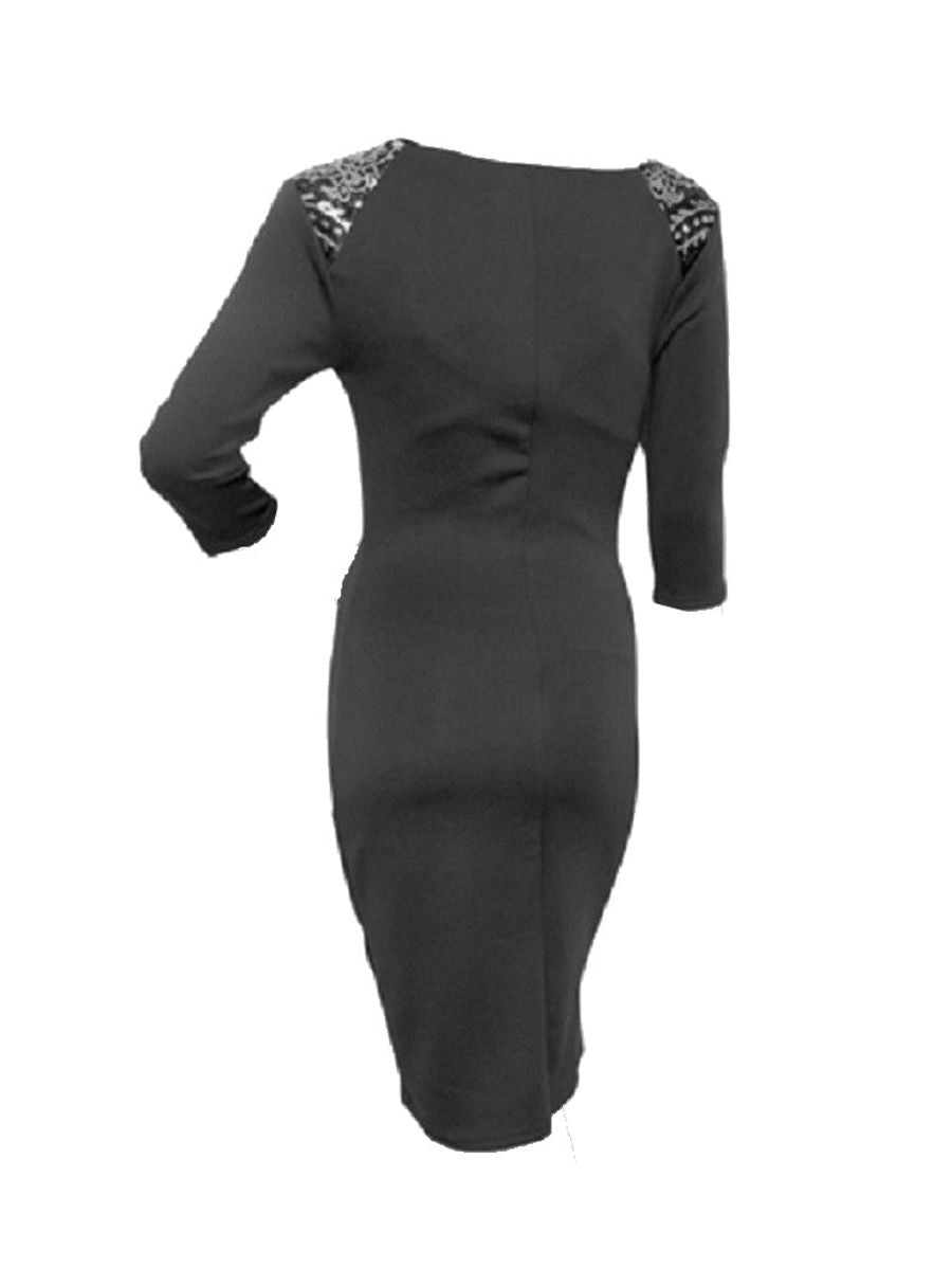 Grey Embellished Marina Kavena Bodycon Dress