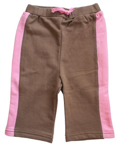 Twin Pack Pink & Brown Elasticated Waist Knee Shorts