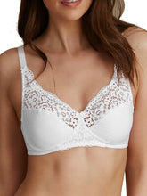 Load image into Gallery viewer, White Cotton Rich Vintage Lace Full Cups Bra
