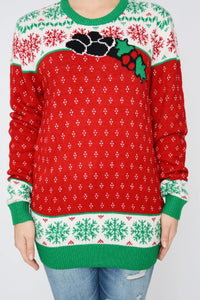 Red Snowflakes Knit Christmas Jumper