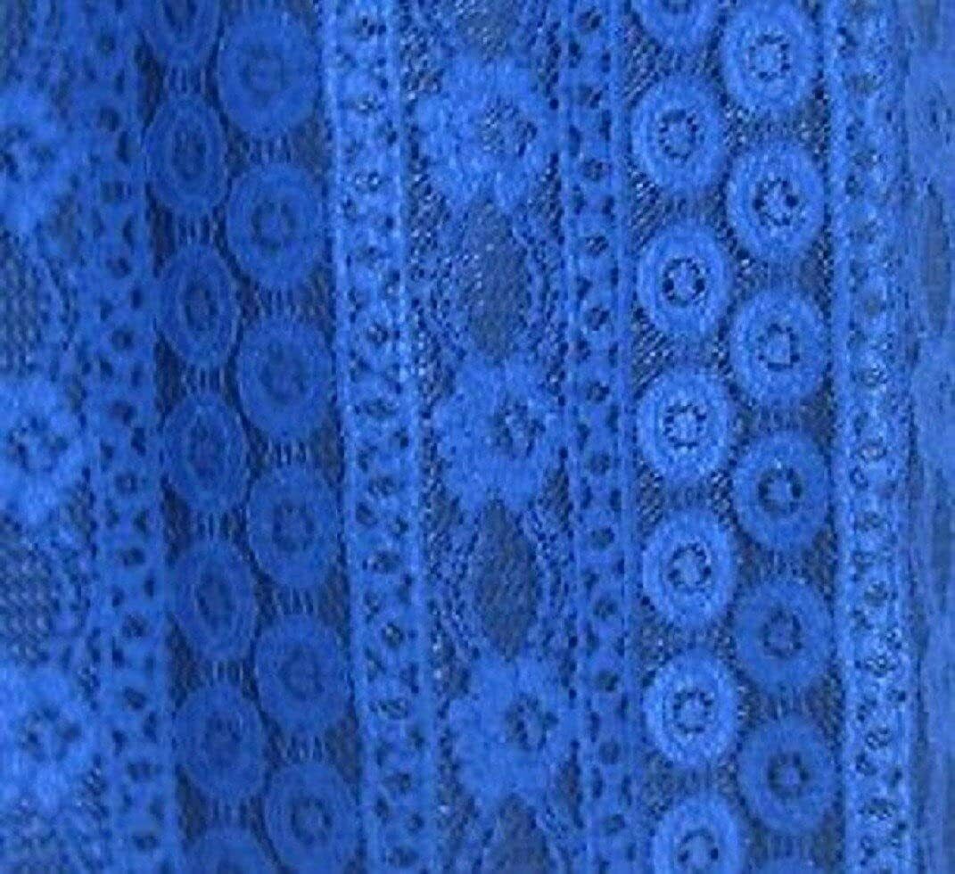 Royal Blue Floral Lace Dress