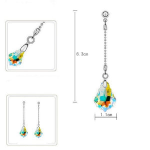 Tear Drop Crystal Necklace Pendant & Earring Sets