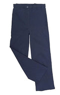 Girls navy straight leg school trousers
