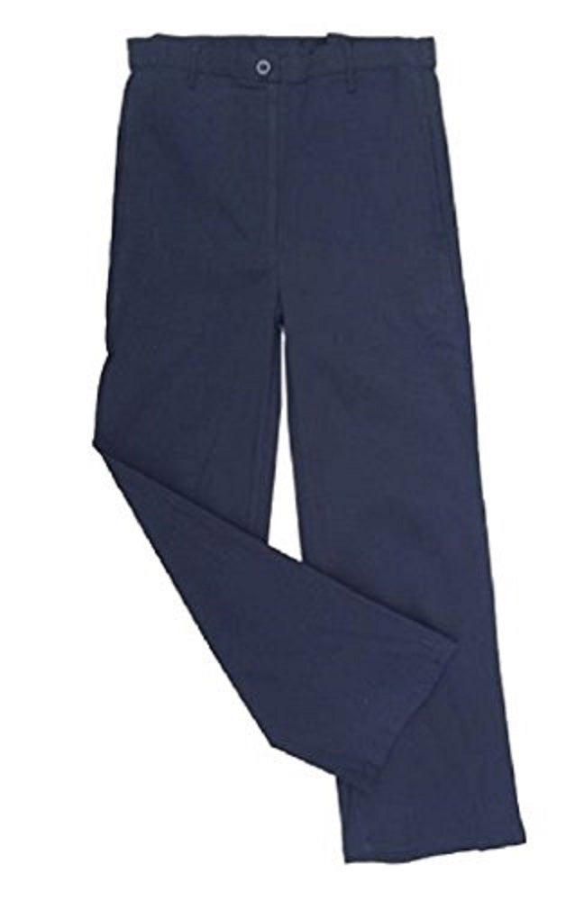 Girls navy straight leg school trousers